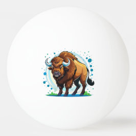 großer gehörnter Bison Tischtennisball