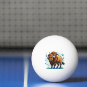 großer gehörnter Bison Tischtennisball (Netto)