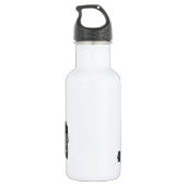 Großer gelber Bagger Edelstahlflasche (Rückseite)