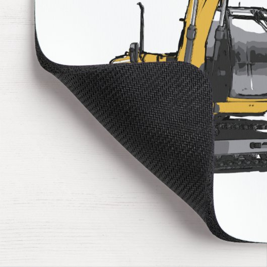 Großer gelber Bagger Mousepad (Ecke)