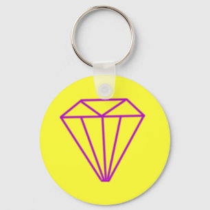 Großer gelber Diamant-Schlüsselanhänger Schlüsselanhänger