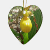 Großer gelber Frauenschuh Cypripedium Keramikornament (Links)