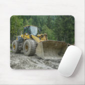 Großer gelber Planierraupen-Traktor-schwere Mousepad (Mit Mouse)