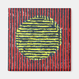 Grosser Gelber Sonnenfleck mit roten und schwarzen Magnet