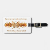 Großer Gepäckanhänger der geringen Änderung - Gold (Vorderseite horizontal)