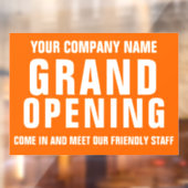 Großer Geschäftshinweis Fensteraufkleber (Blatt 2)