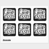 Großer Geschmacksaufkleber Quadratischer Aufkleber (Blatt)