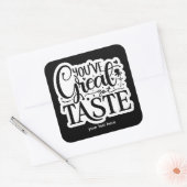 Großer Geschmacksaufkleber Quadratischer Aufkleber (Umschlag)