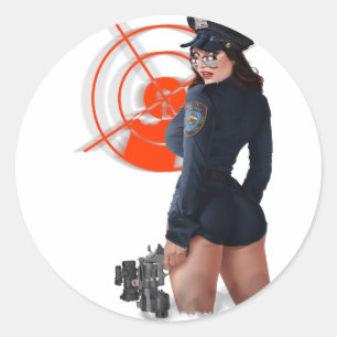 Großer Gewehr-Aufkleber Runder Aufkleber