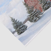 Grosser, gewitterter roter Stall mit Niedlichen Pi Seidenpapier (Ausschnitt)