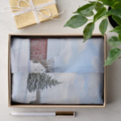 Grosser, gewitterter roter Stall mit Niedlichen Pi Seidenpapier (Geschenk)