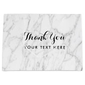 Großer, glänzender, weißer Marmor, kundenspezifisc Große Geschenktüte (Vorderseite)