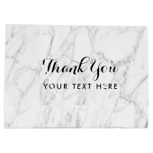 Großer, glänzender, weißer Marmor, kundenspezifisc Große Geschenktüte (Rückseite)