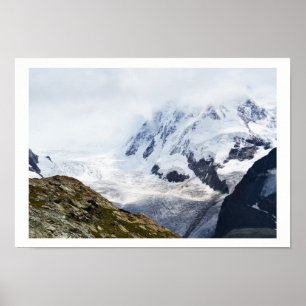 Grosser Gletscher in den Schweizer Alpen Poster