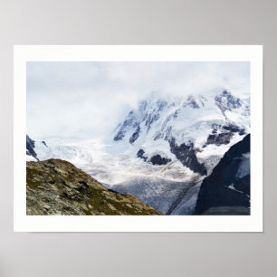 Großer Gletscher in den Schweizer Alpen Poster