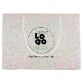 Großer Glitzer für kundenspezifische Logokombinati Große Geschenktüte (Vorderseite)