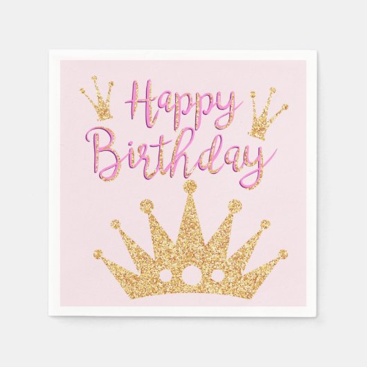 Grosser Glitzer und Sparkle Crown Serviette (Vorderseite)