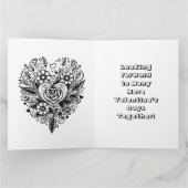 Großer glücklicher Valentinstag | Color-Me-Seite Karte (Innenseite)