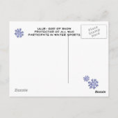 Großer Gott des Schnees Postkarte (Rückseite)