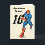 Großer Grandson 10. Geburtstag Superheld Karte<br><div class="desc">Nun,  da Ihr Urenkel bereit und aufgeregt ist,  um zehn zu werden,  müssen Sie auf Ihrer Seite diese Karte bereit haben,  damit Sie ihn überraschen können,  sobald die Feier seines 10. Geburtstages beginnt.</div>