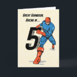 Großer Grandson 5. Geburtstag Superheld Karte<br><div class="desc">Wenn Sie Ihren liebsten Ur-Enkel bei der Feier seines 5. Geburtstages überraschen wollen,  der sehr ankommt,  dann sollten Sie sich schon diese Superhelden-Karte besorgen,  damit Sie ihn damit überraschen können,  die eine besondere Botschaft für ihn hat.</div>