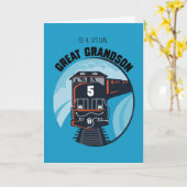 Großer Grandson 5th Birthday Train, Little Boy, Bl Karte (Gelbe Blume)