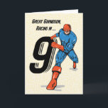 Großer Grandson 9. Geburtstag Superheld Karte<br><div class="desc">In nur wenigen Tagen wird es ein Tag der Feier sein,  an dem dein geliebter Urenkel endlich neun Jahre alt wird. Du solltest jetzt diese Karte bestellen,  um ihm am Tag seines 9. Geburtstages zu geben.</div>