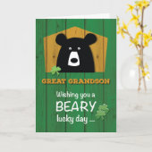 Großer Grandson, Bären & Kleeblätter auf St. Patri Karte (Gelbe Blume)