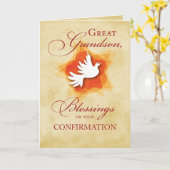 Großer Grandson, Glückwunsch zum Dove Karte (Gelbe Blume)