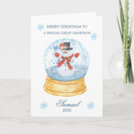 Großer Grandson Snow Globe Snowman Weihnachten