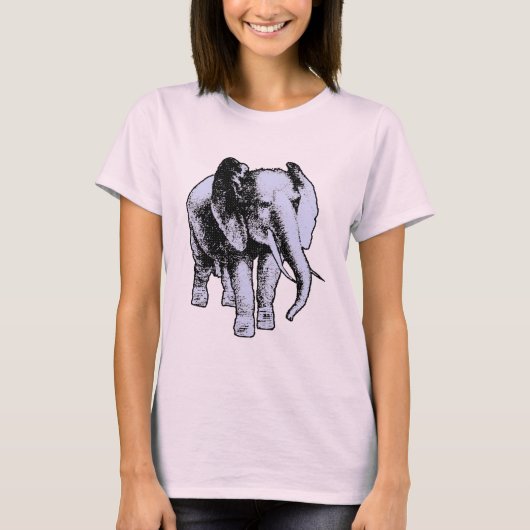 Großer grauer Elefant T-Shirt (Vorderseite)