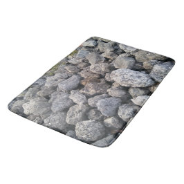 Großer grauer Felsen-Bild-Entwurfs-Spaß Badematte