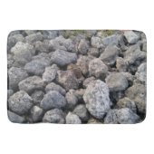 Großer grauer Felsen-Bild-Entwurfs-Spaß Badematte (Vorderseite)