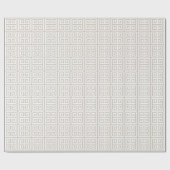 Großer griechischer Schlüsselleinendruck Geschenkpapier (Flach)