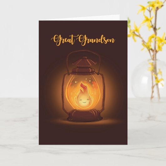 Großer Groß denkt an euch im Lager Lantern Karte (Gelbe Blume)