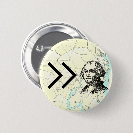 Größer, größer, Washington-Knopf Button (Vorne & Hinten)