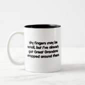 Großer Großmutter eingewickelt (Schwarzes) Zweifarbige Tasse (Links)