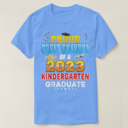 Großer Großvater der Klasse 2023 Kindergarten G T-Shirt (Design vorne)