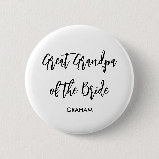 Großer Großvater des Schwarz-weißen Knopfes Button (Vorderseite)