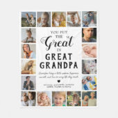 Großer Großvater Foto Fleece Blanket (Vorderseite)
