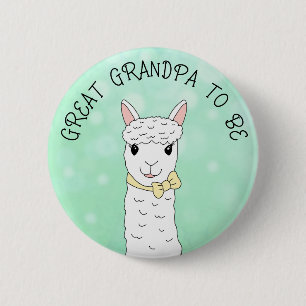 Großer Großvater, Llama mit Gelbbogen zu sein Button