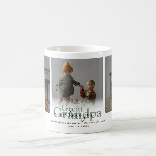 Großer Großvater 'Wir Liebe dir' 3 FotoCollage Kaffeetasse (Mittel)