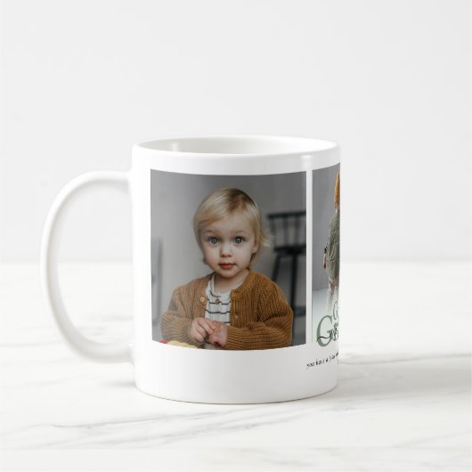 Großer Großvater 'Wir Liebe dir' 3 FotoCollage Kaffeetasse (Links)