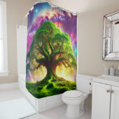 Grosser Grünbaum Duschvorhang (Beispiel)