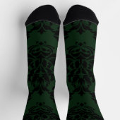 Großer grüner Damast 1 Socken (Oben)