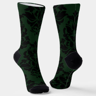 Großer grüner Damast 1 Socken