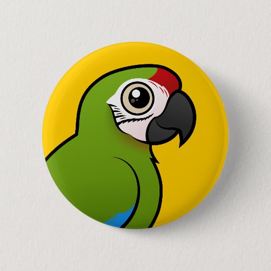 Großer grüner Macaw Button (Vorderseite)
