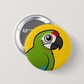 Großer grüner Macaw Button (Vorne & Hinten)