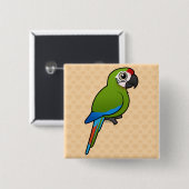 Großer grüner Macaw Button (Vorne & Hinten)