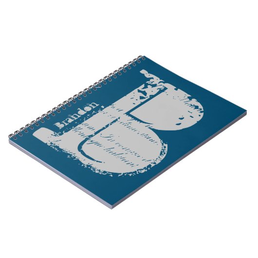 Großer Grunge Alphabet Brief B mit Namen Notizblock (Linke Seite)